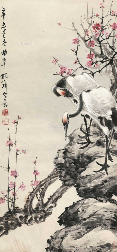 红梅双鹤