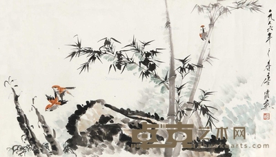 竹雀图