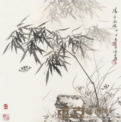 雅竹图 