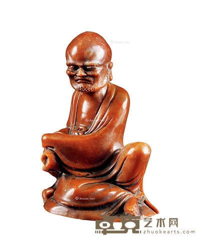 陈去病 朱砂寿山石罗汉像印