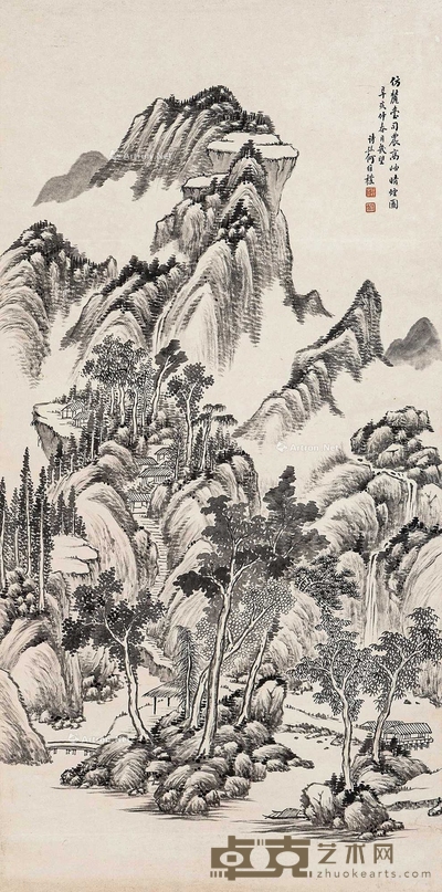 高岫晴烟图