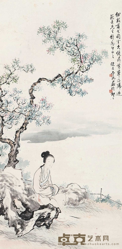 桃花美人图