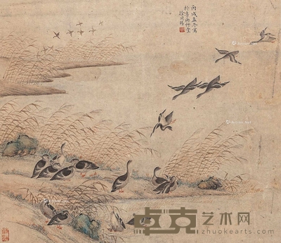 芦雁图 