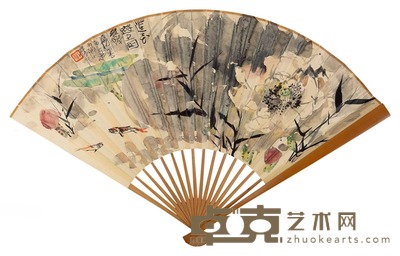 莲花游鱼图 