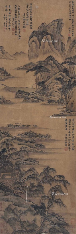 王孟端 （款） 山水 立轴