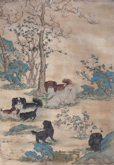 沈振麟 （款） 犬 镜片 146×103cm