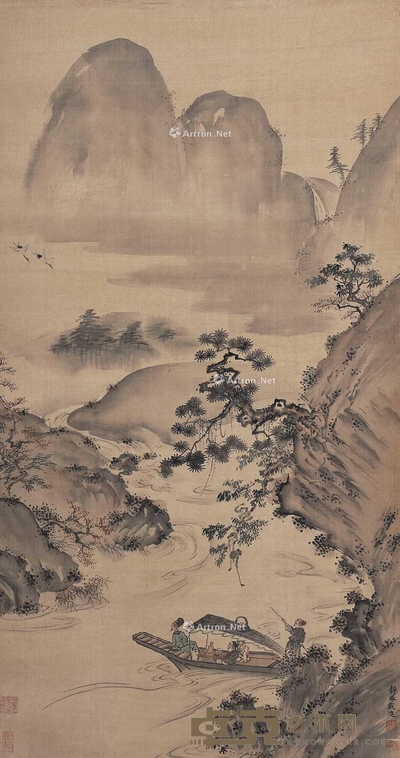 戴进 （款） 山水 立轴 85×44cm