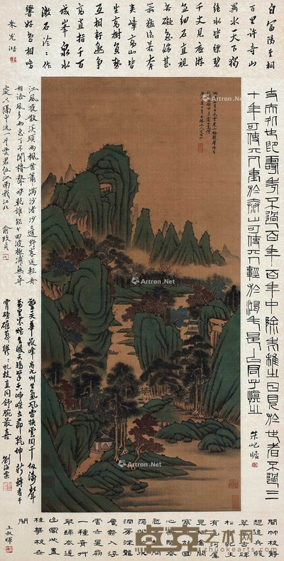 文伯仁 （款） 山水 立轴 102×46cm