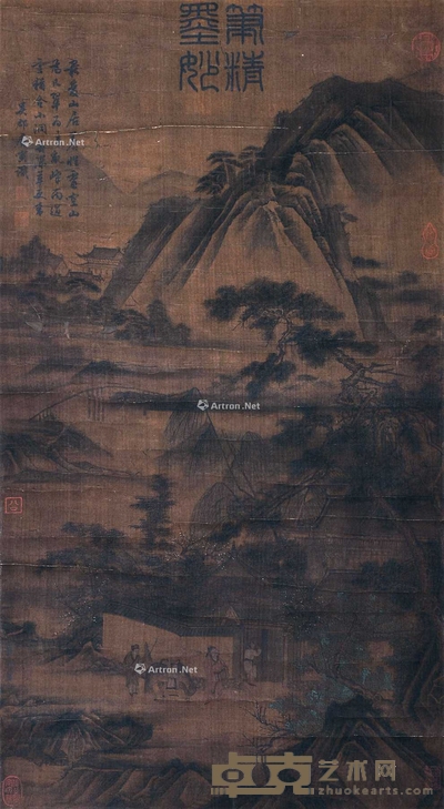 唐寅 （款） 山水 立轴 86×47cm