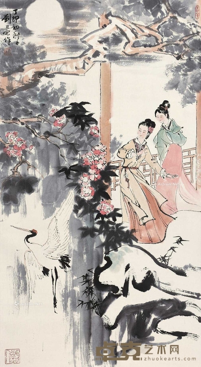刘旦宅 (款) 人物 镜片 87×49cm