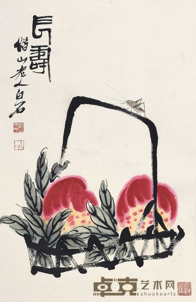 齐白石 (款) 长寿 立轴 66×43cm