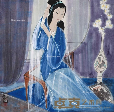 林风眠 （款） 仕女 镜片 67×67cm