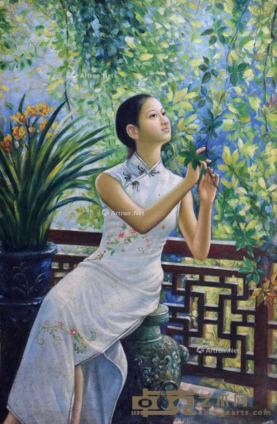 陈衍宁 （款） 人物油画 镜框 89×59cm