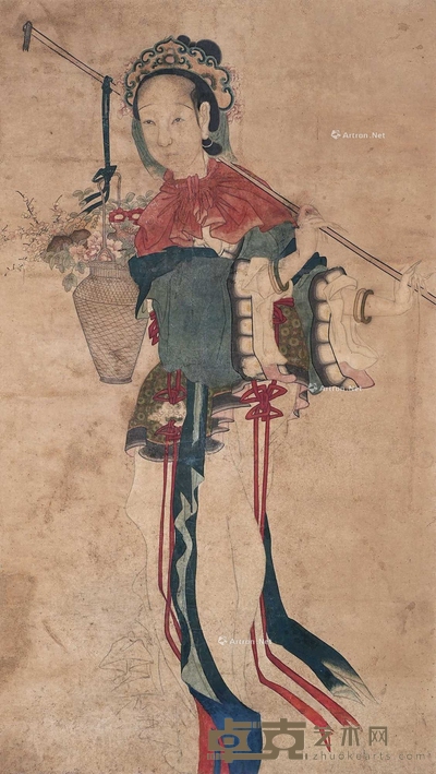 佚名 麻姑图 立轴 103×58cm
