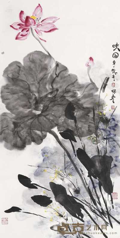 杨彦 荷花 138×69cm