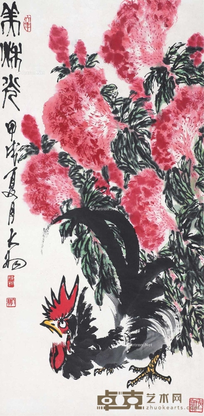 陈大羽 1994年作 美秋光 立轴 137×66.5cm