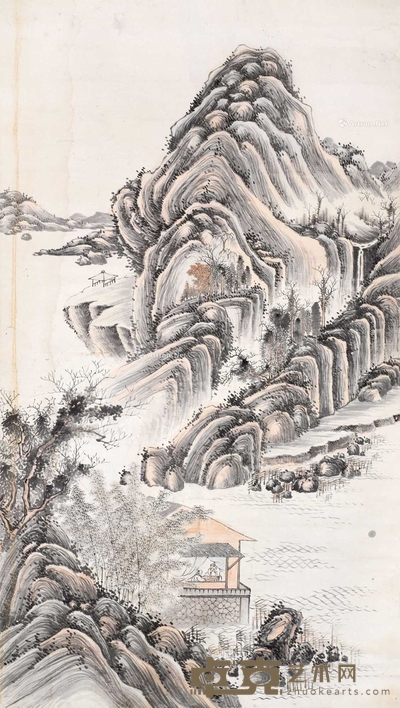 佚名 深山幽居图 立轴 170×94cm