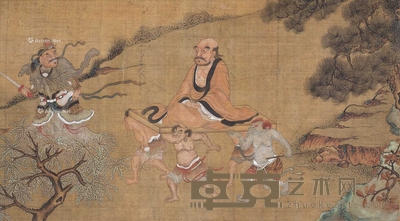 佚名 神仙图 镜心 45×73cm