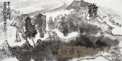 张志民 季雨初晴 镜心 68×135cm
