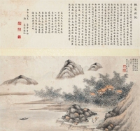 张之万 1874年作 山水 立轴