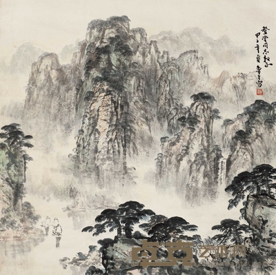 刘鲁生 山水 立轴 69×68.5cm