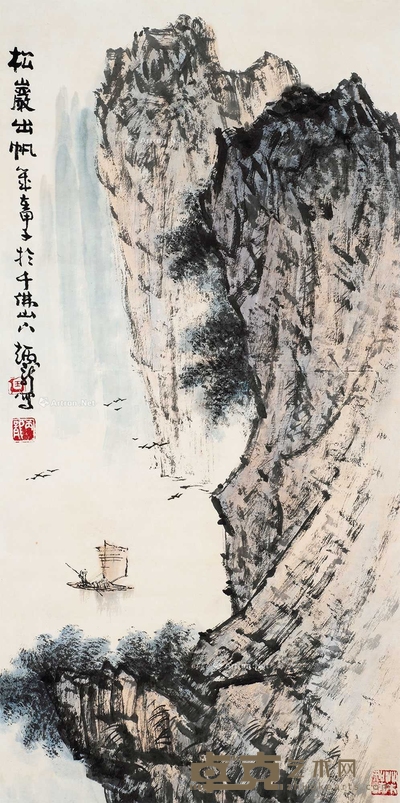 王炳龙 山水 立轴 90×45cm