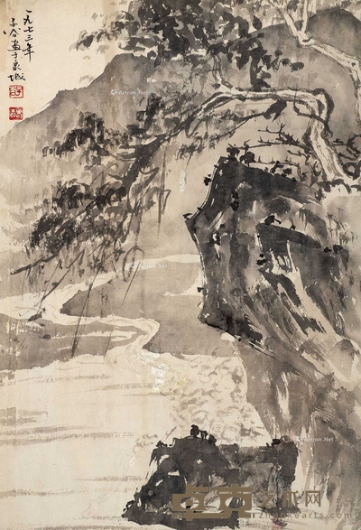 柳子谷 山水 立轴 80×53cm