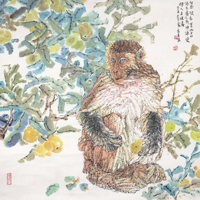 李蒸蒸 猴 镜心