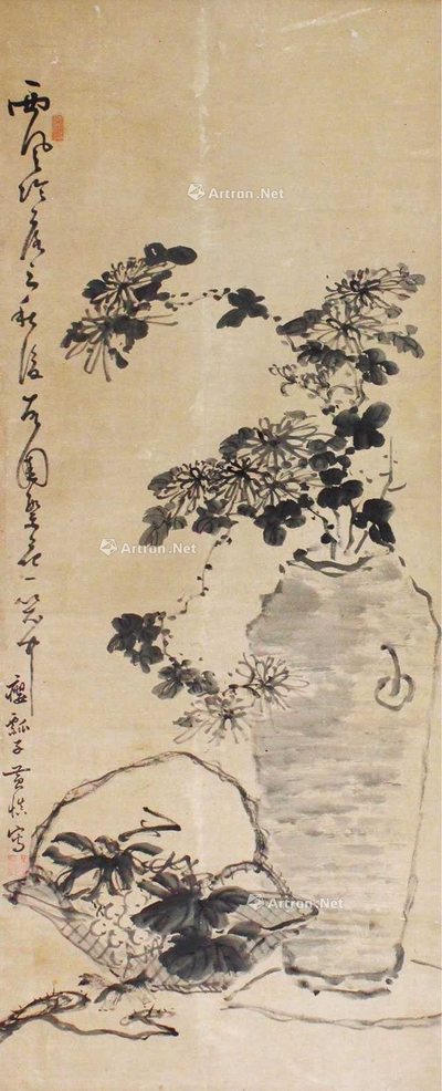 黄慎 花卉 立轴