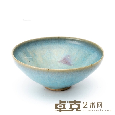 金 天蓝釉钧窑碗 H8.1cm D20cm