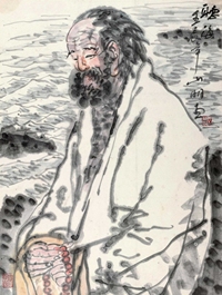 吴山明 人物 镜框