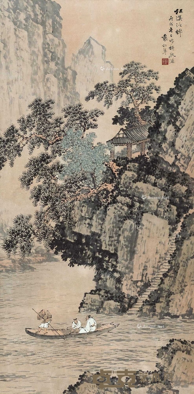 袁松年 山水 镜片 67×33cm