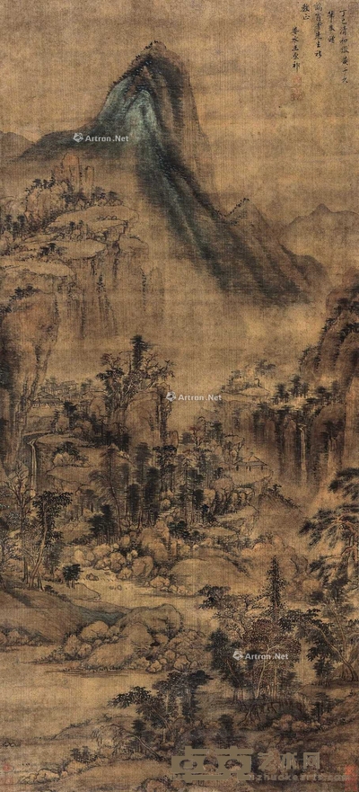 王原祁 山水 立轴 127×56cm