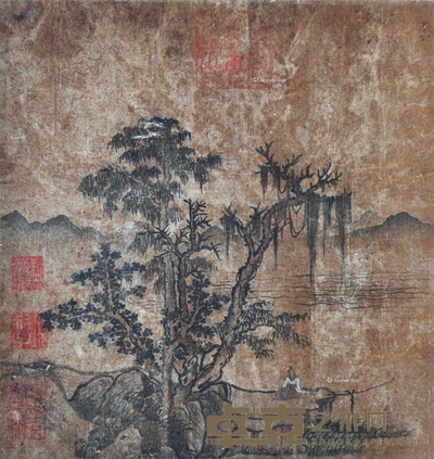 佚名 山水 立轴 27×25cm