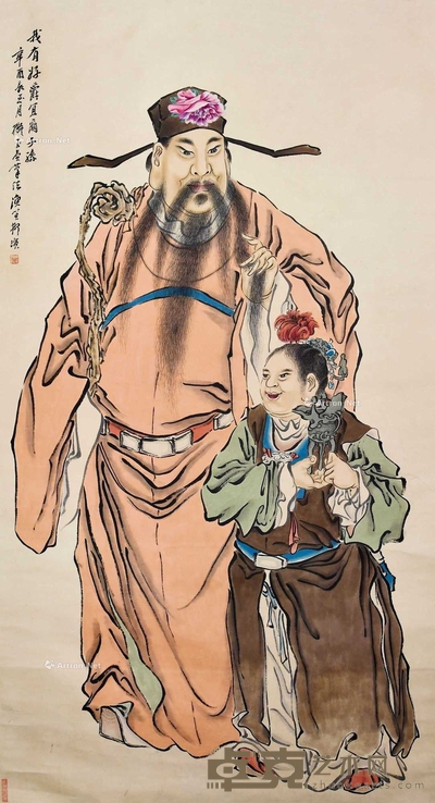 柳滨 我有好爵宜子孙 立轴 172×92cm
