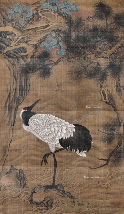 佚名 松鹤图 立轴 86×49cm