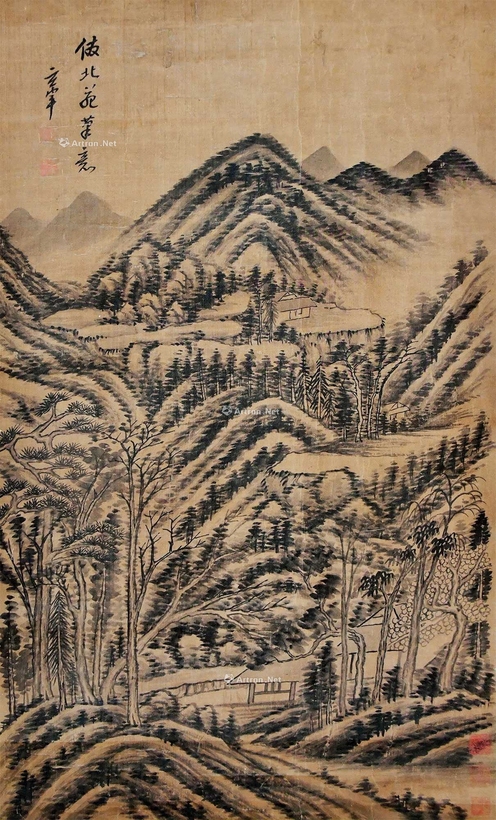 董其昌 山水 立轴