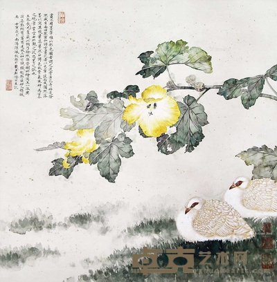 陈佩秋 安居图 立轴 50×50cm