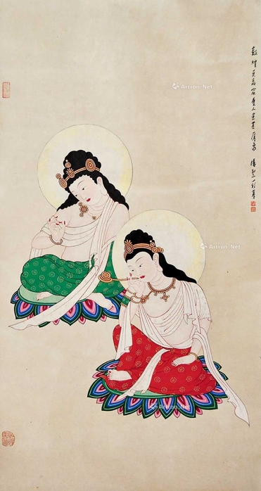潘絜兹 敦煌莫高窟 立轴