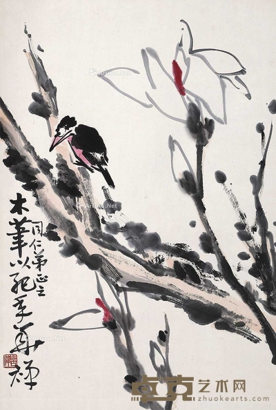 李苦禅 花鸟 52×32cm