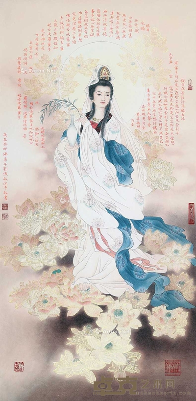 刘俊敏 观音 138×68cm