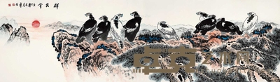 赵振云 群英会 108×365cm