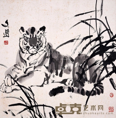 汤文选 雄风 镜片 68×67cm