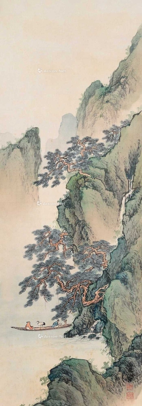 佚名 载鹤图 立轴