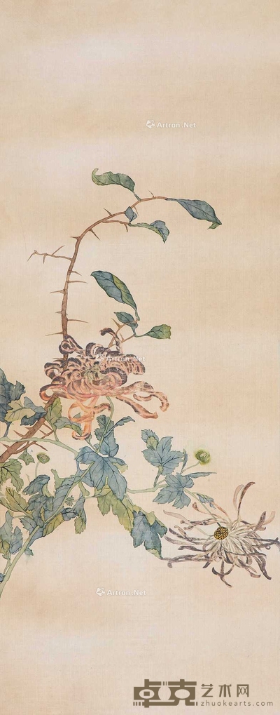 佚名 秋色图 立轴 93.5×36.5cm