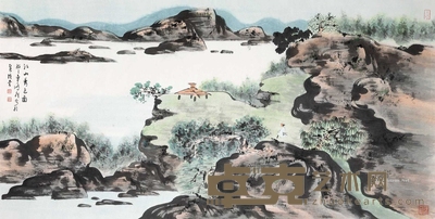 车鹏飞 江山秀色 镜片 68.5×137cm