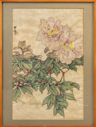 田镛 花卉 额装