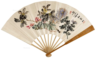 王礼 菊花扇 成扇