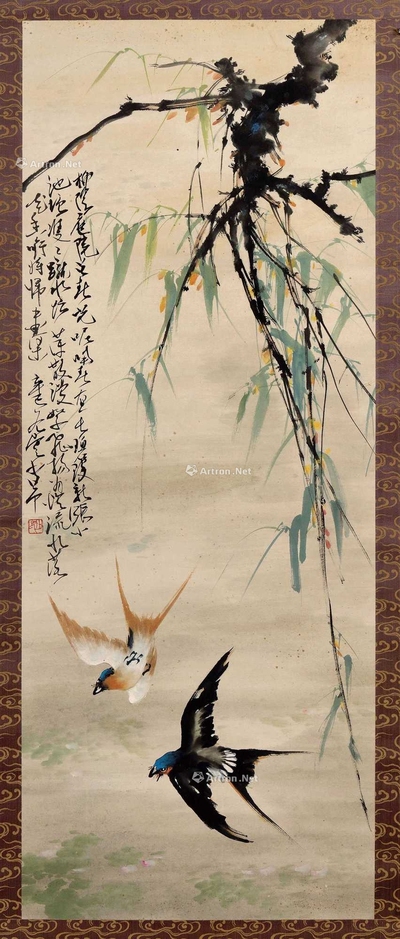 赵少昂 双燕 挂轴