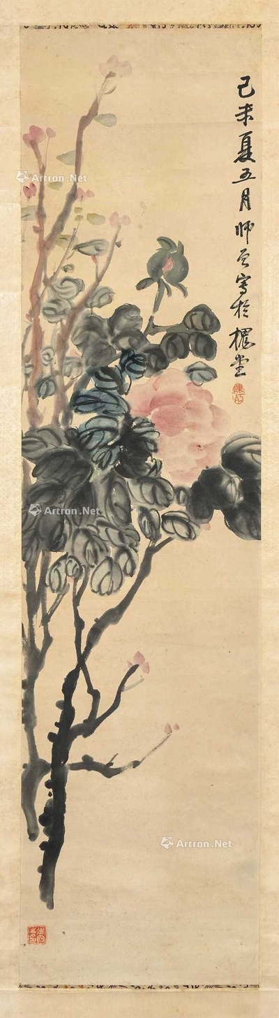 陈师曾 牡丹 挂轴